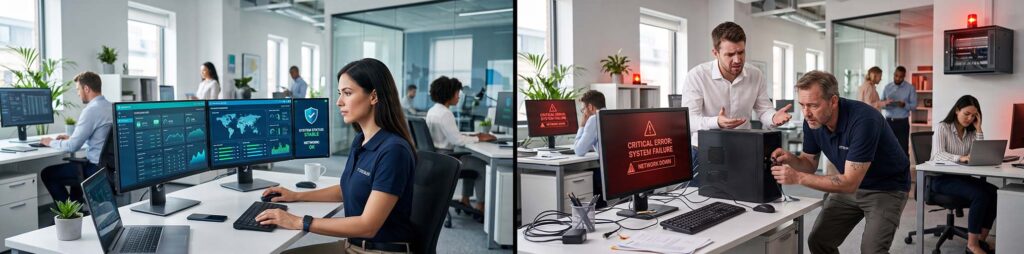 Managed IT Services vs. Break-Fix IT Support › TECHBLEED Managed IT services compared with reactive break-fix IT support for a Glendale business