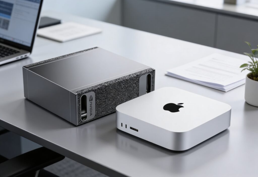 Local AI hardware options — NVIDIA DGX Spark vs Apple M-series › TECHBLEED NVIDIA DGX Spark and Apple Mac Studio for local AI deployment in business