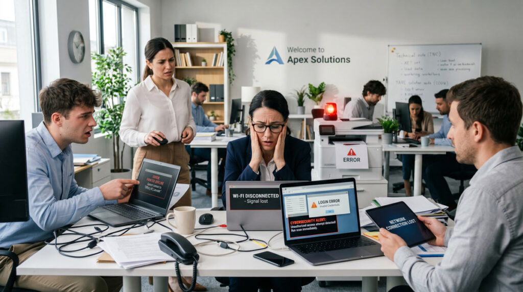 Reactive IT Support Small Business Problems › TECHBLEED small business owner dealing with recurring IT problems
