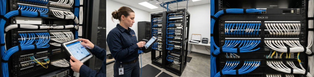 Cable Documentation Labeling Commercial Building › TECHBLEED cable documentation and labeling in commercial building telecom room