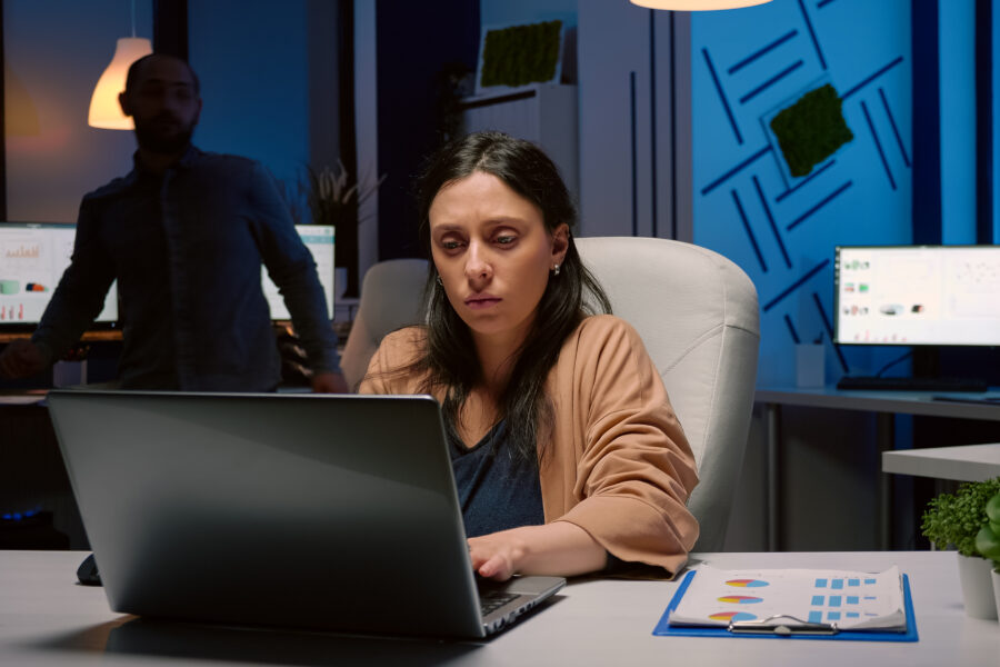 Illustration of a phishing email scam targeting business employees