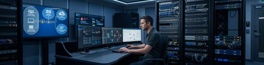 Business network access control and segmentation limiting remote users to approved systems
