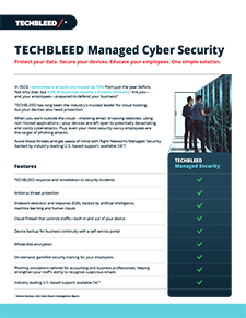 TECHBLEED Managed Cyber Security Fact Sheet