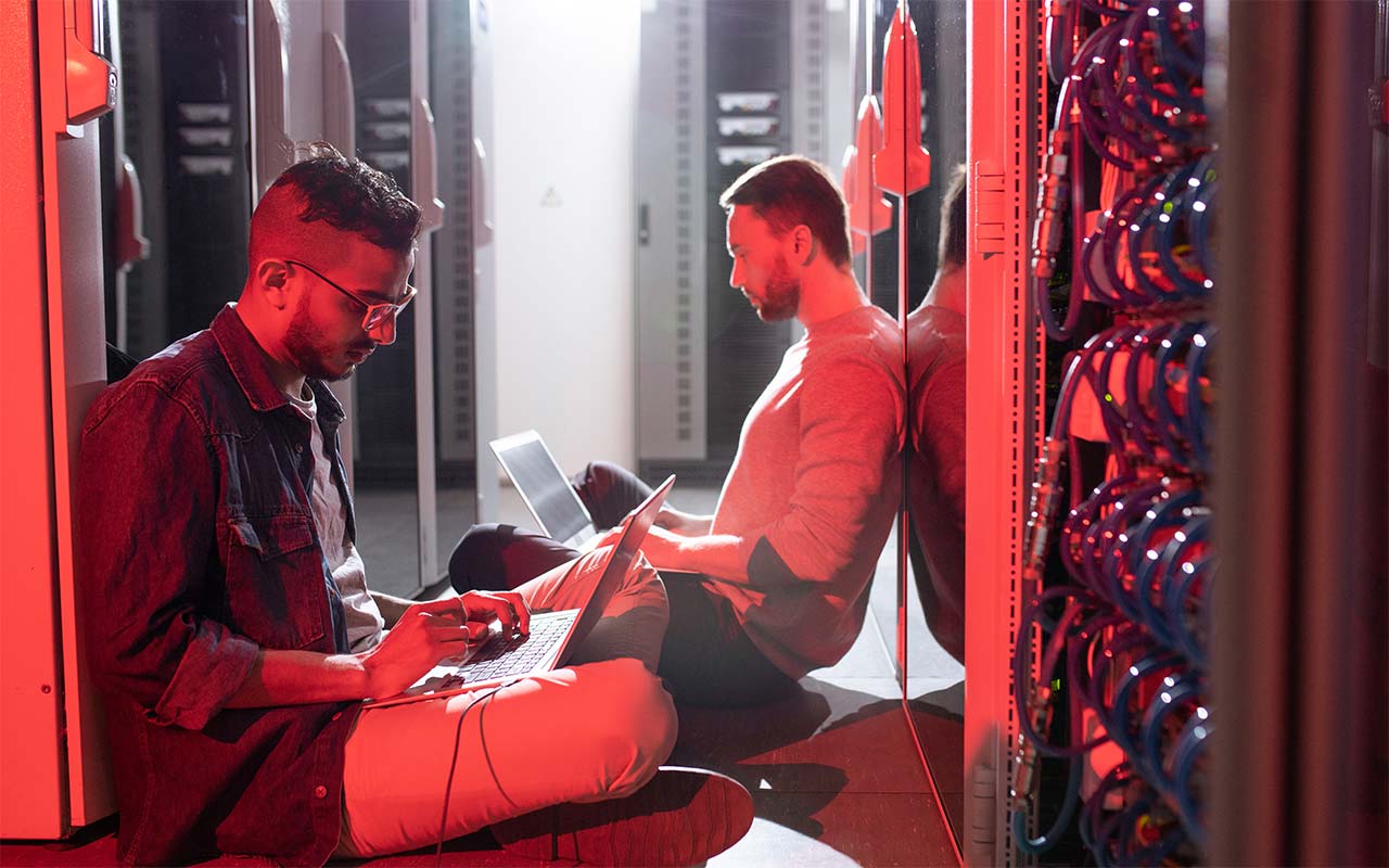 Managed IT services team monitoring business technology systems in Glendale