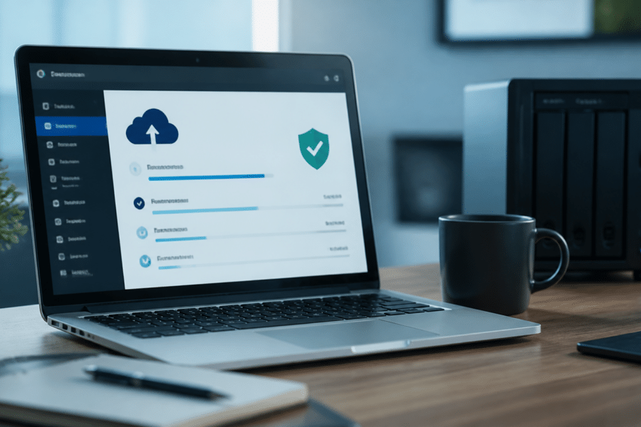Microsoft 365 backup of business email and cloud files to secure storage